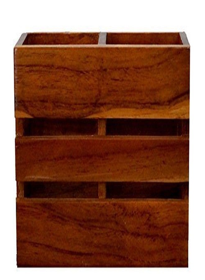 Craftland Wooden Cutlery Holder/Pen Holder for Kitchen Dining Table Multipurpose Stand - Image 2